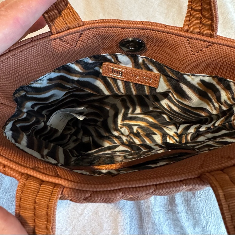 Lug Tiptoe Mini Quilted Crossbody Bag in Brown - Picture 3 of 4